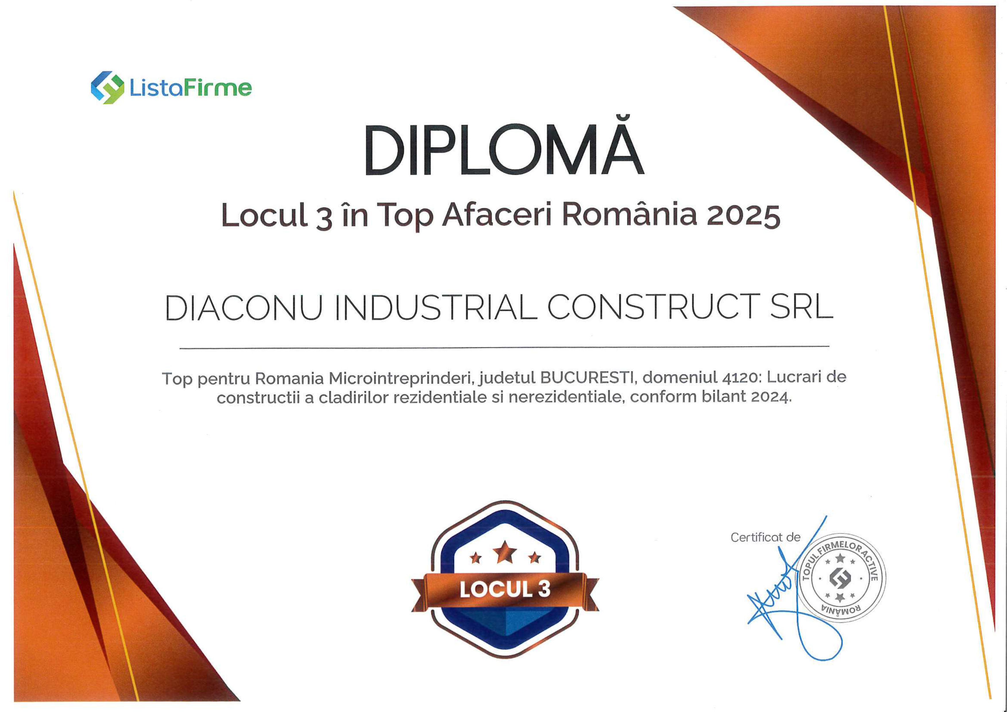 Diploma DIACONU INDUSTRIAL CONSTRUCT